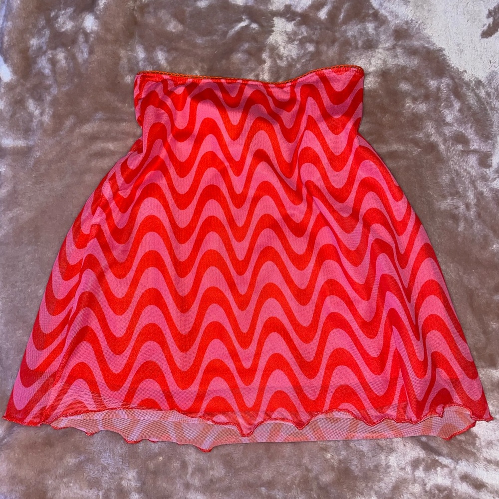 H and m mini skirt striped pattern